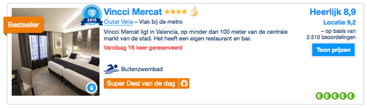 Booking.com maakt binnen haar online leadgeneratie op meerdere manieren slim gebruik van social proof.