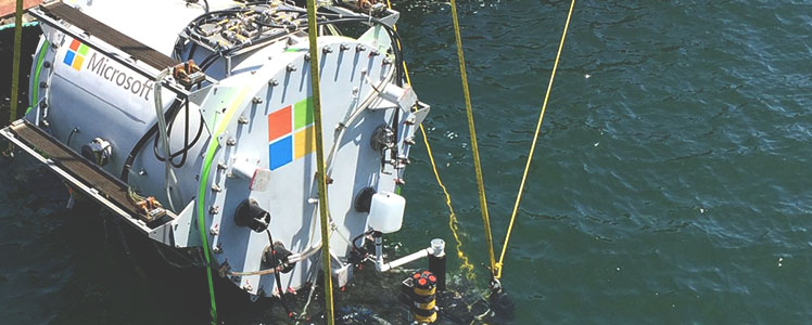Groene hosting van Microsoft: het bedrijf testte aan de Californische kust een serverruimte onder water.