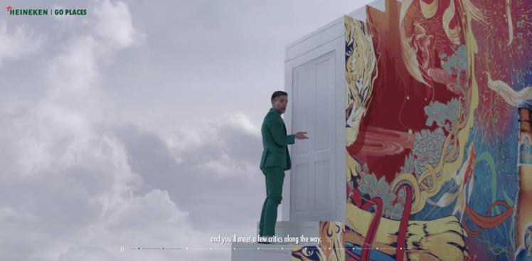 Heineken gebruikt video als basis voor haar website ontwerp.