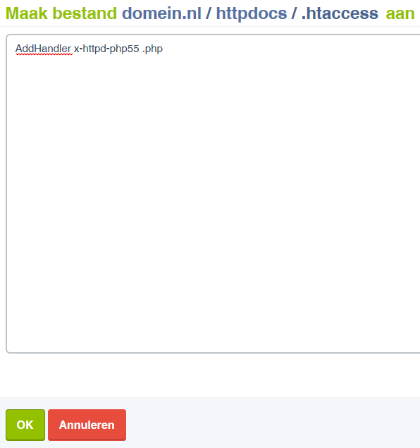 De juiste PHP versie instellen