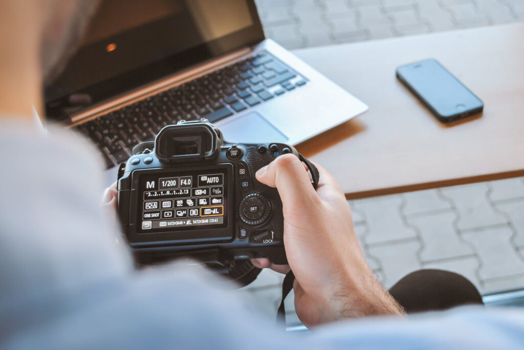 De instellingen van een fotocamera.