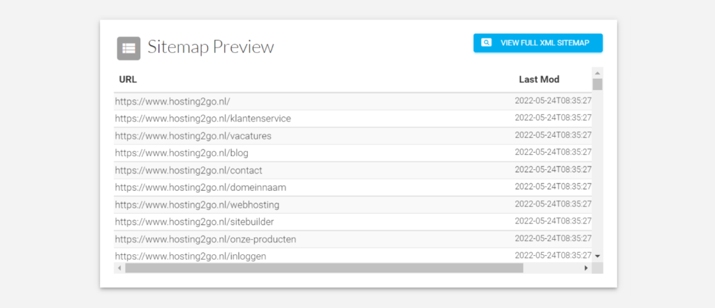 Je website sneller indexeren met een XML sitemap.