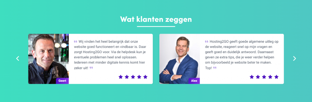 Reviews en case studies zijn een belangrijk onderdeel van je website.