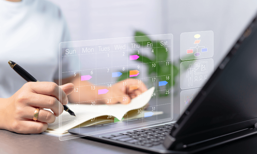 Een sfeerbeeld van een drukke planning