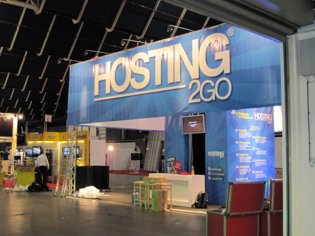 De Hosting2GO-stand op een beurs